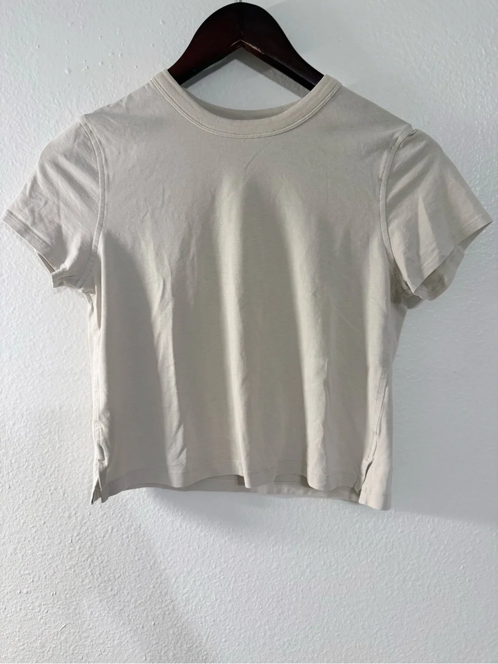 lululemon athletica Short Sleeve Crop Tee - Beige